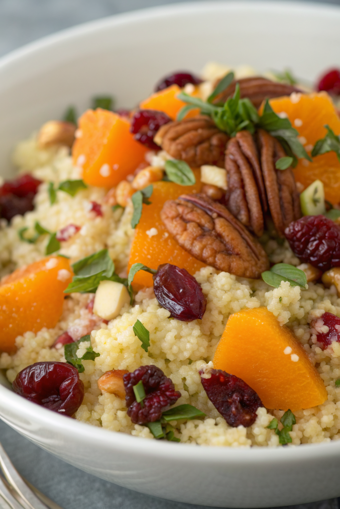 Roasted Pumpkin Quinoa Salad With Pecan Cranberry