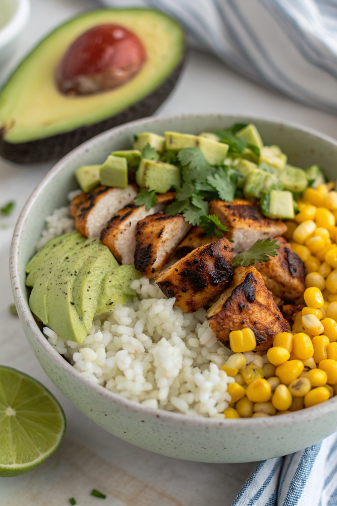 Street Corn Chicken Rice Bowl Recipe