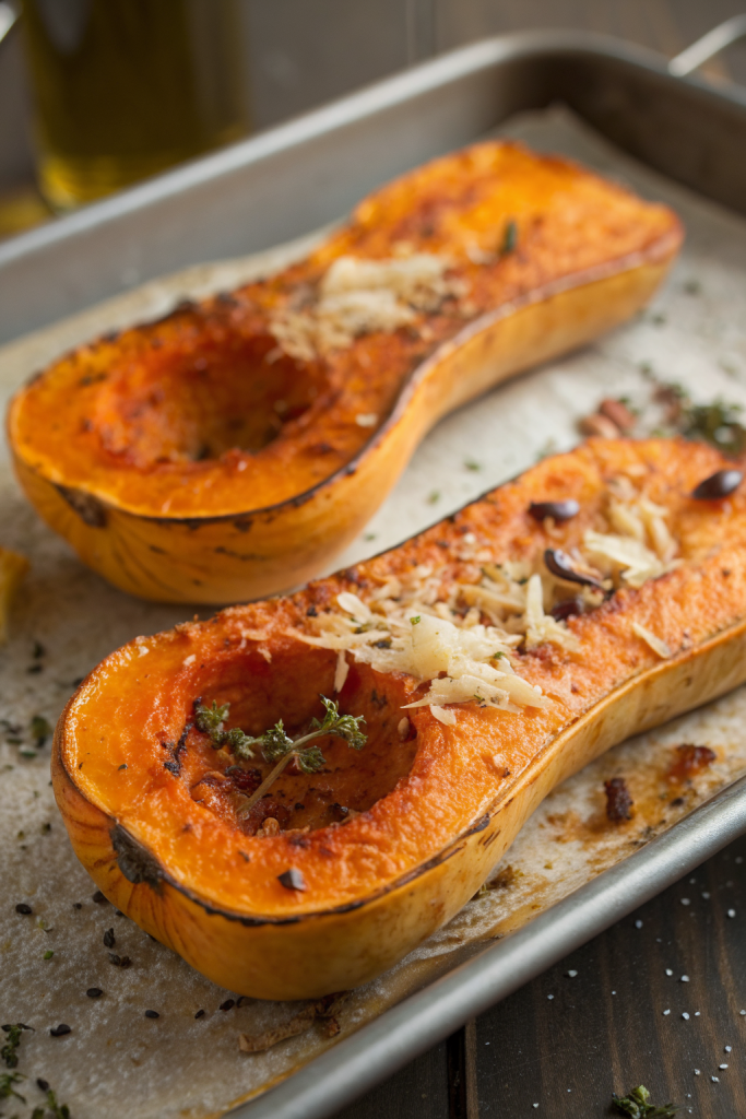 Stuffed Acorn Squash with Creamed Spinach