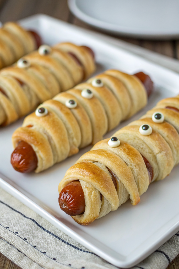 Tasty Mummy Hot Dogs Halloween Recipe