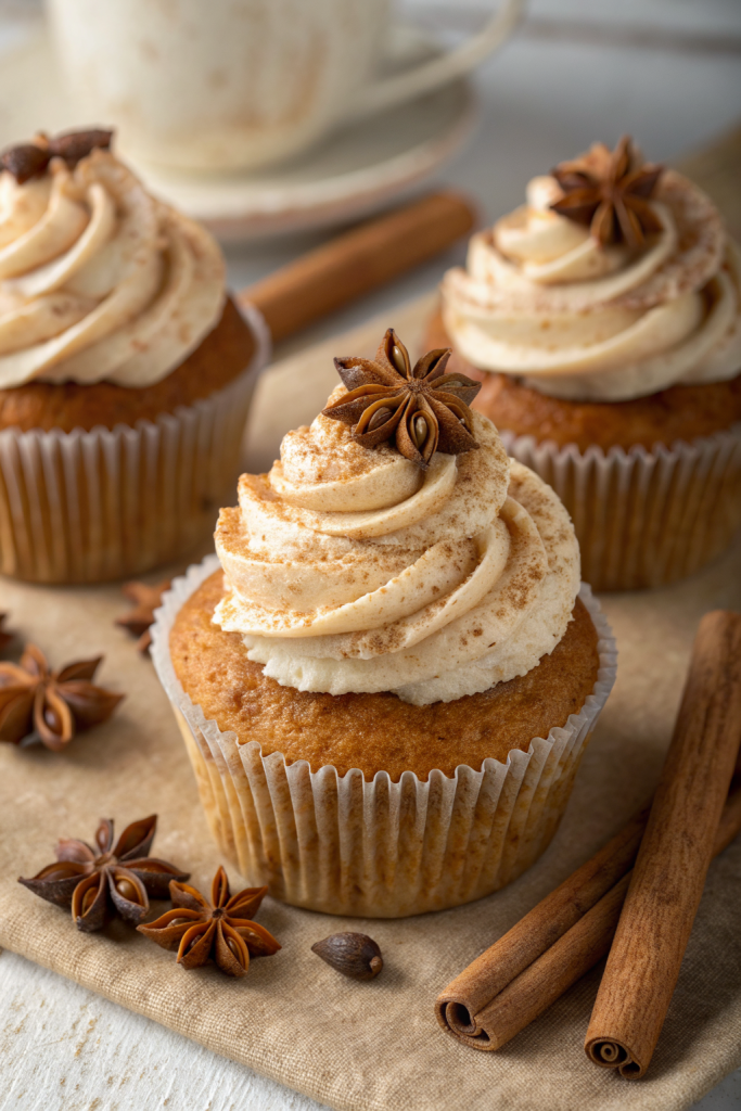 Vanilla Chai Pumpkin Latte Cupcakes Cinnamon Recipe